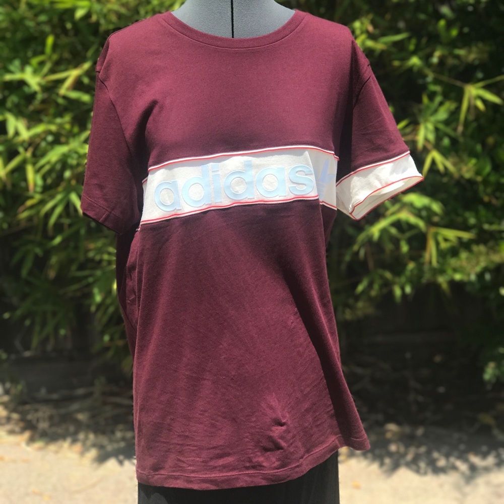 Maroon NY 1986 Adidas tee
